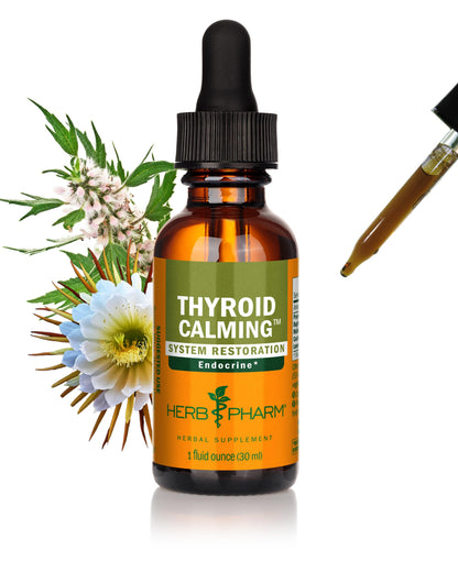 Herb Pharm Thyroid Calming Herbal Formula for Endocrine System Support, 4 Oz