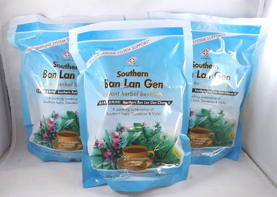 3 Pack! Ban LAN Gen Chong Ji, Instant Herbal Beverage, Tea, Drink, 3 x 20 Servings