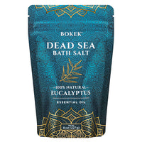 Bokek Dead Sea Bath Salt Scented with Certified Organic Essential Oil, Zipper Bag, Colorless, Eucalyptus, 80 Oz