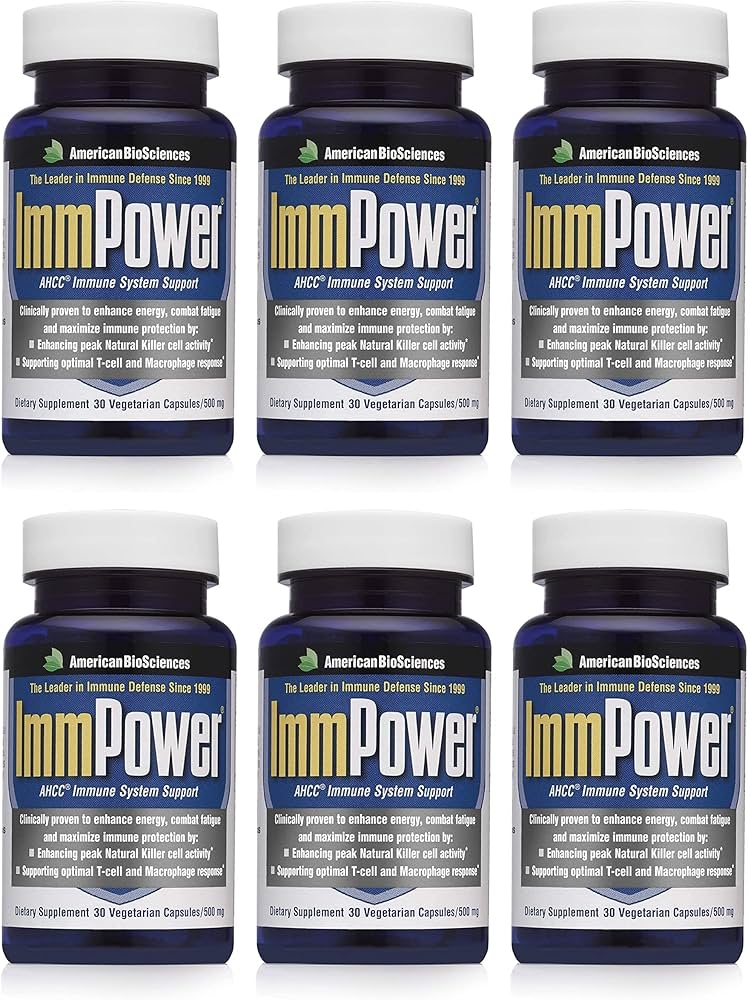 American BioSciences ImmPower | Enhanced Immune Support, Natural Killer Cell Activity & Cytokine Production | 30 Vegetarian Capsules, 500mg of AHCC per Capsule (2 Pack)