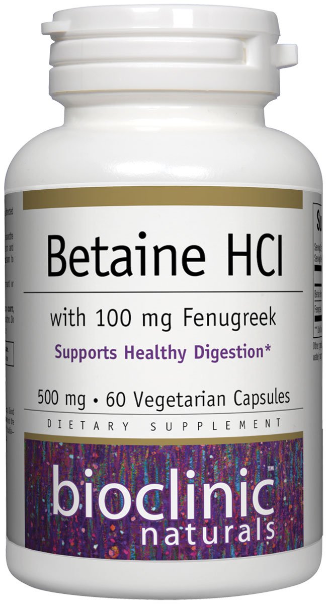 Bioclinic Naturals - Betaine HCL with Fenugreek 60 Veggie Capsules by Bioclinic Naturals
