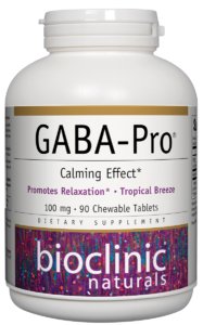 GABA - Pro - Natural 90 Chewable Tablets by Bioclinic Naturals bottle