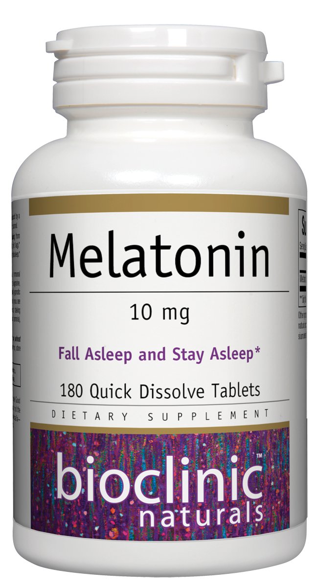 Bioclinic Naturals - Melatonin 10 mg 180 Tablets bottle