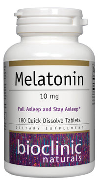 Bioclinic Naturals - Melatonin 10 mg 180 Tablets bottle