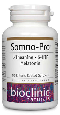 Bioclinic Naturals Somno-Pro L-Theanine - 5-HTP - Melatonin Tropical Breeze 90 Chewable Tablets bottle