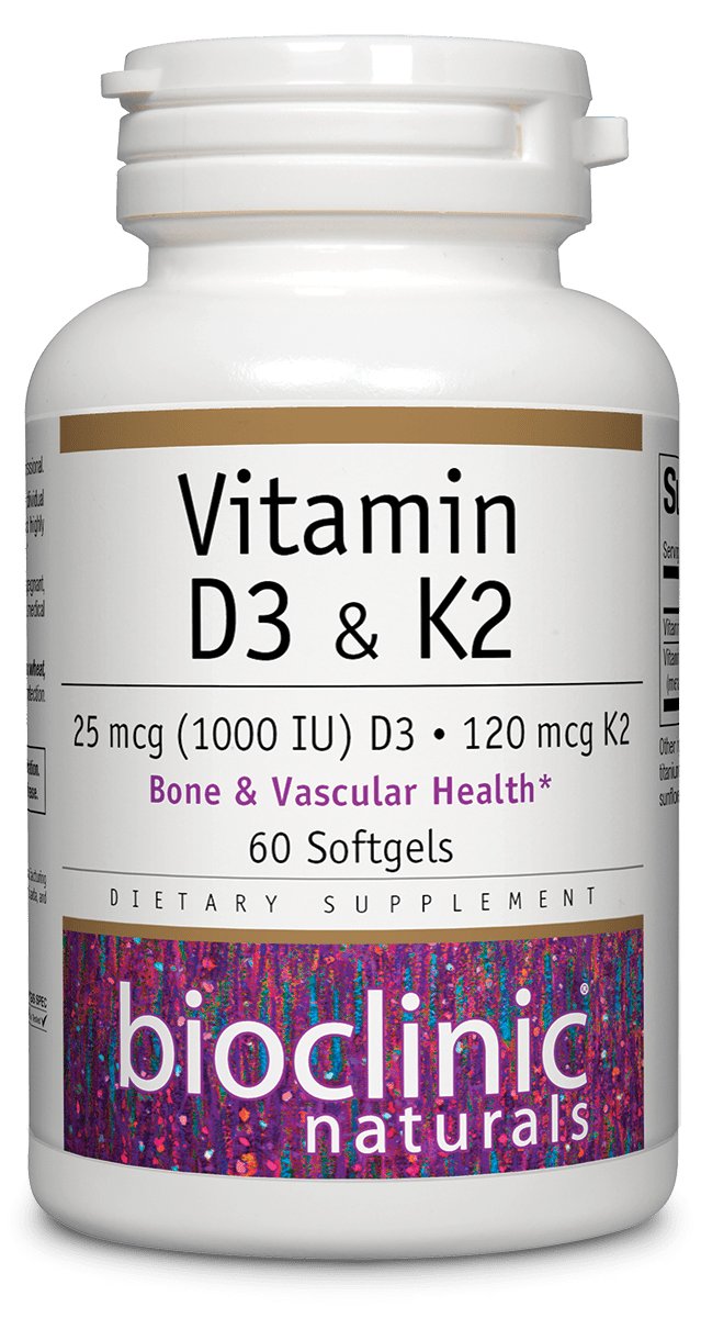 Bioclinic Naturals Vitamin D3 & K2 60 Gels by Bioclinic Naturals