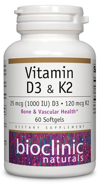 Bioclinic Naturals Vitamin D3 & K2 60 Gels by Bioclinic Naturals