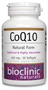 Bioclinic Naturals - Coq10 400 mg - 30 Softgels bottle