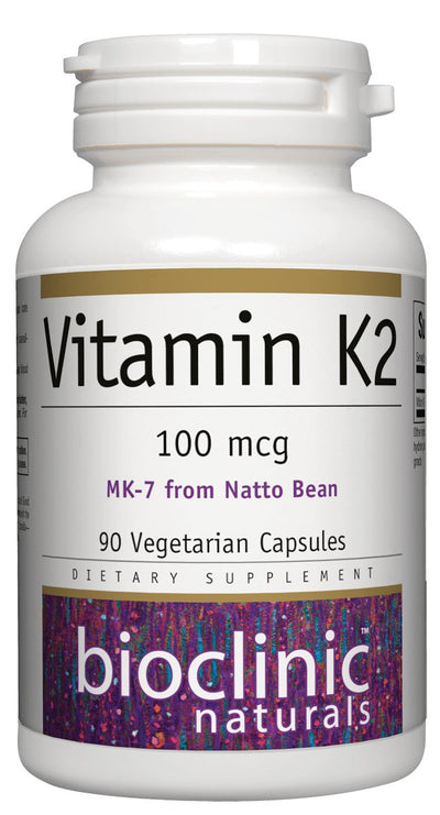 Bioclinic Naturals - Vitamin K2 100 mcg. - 90 Vegetarian Capsules