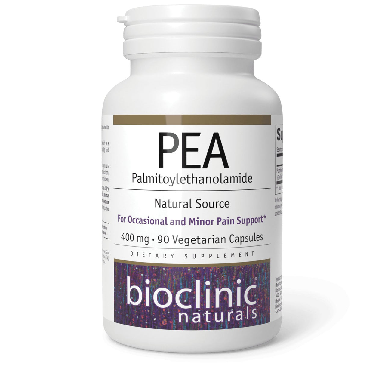 Bioclinic Naturals Pea Palmitoylethanolamide 400 mg 90 Vegetarian Capsules