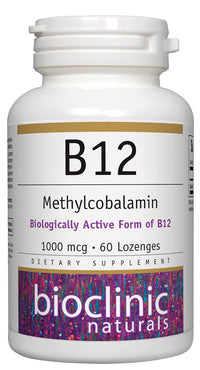 Bioclinic Naturals - B12 Methylcobalamin 1000 mcg 60 loz bottle