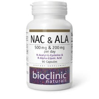 Bioclinic Naturals NAC & ALA 90 Capsules bottle