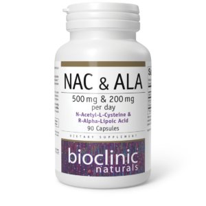 Bioclinic Naturals NAC & ALA 90 Capsules bottle