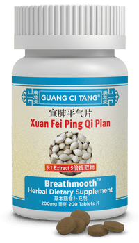 Guang Ci Tang Xuan Fei Ping Qi Pian Breathmooth 200 Tablets