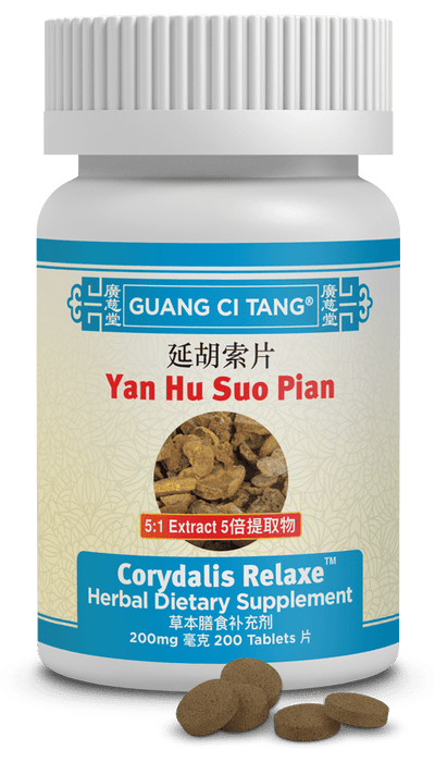 Guang Ci Tang Yan Hu Suo Pian Corydalis Relaxe 200 Tablets