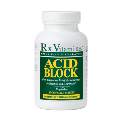 Rx Vitamins Acid Block 60 Chewable Tablets