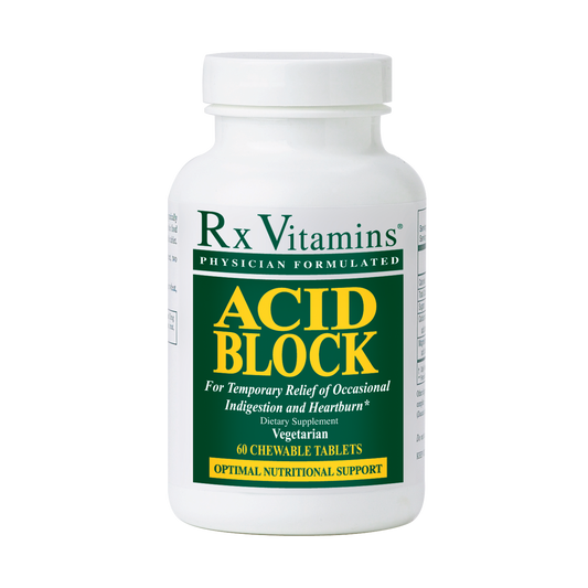 Rx Vitamins Acid Block 60 Chewable Tablets