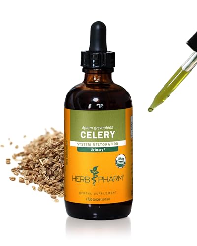 Herb Pharm Certified Organic Celery Seed Liquid Extract for Urinary System Support - 4 Ounce