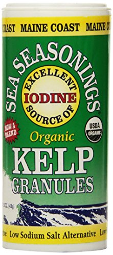 Maine Coast Sea Vegetables Kelp Granules Blend | Organic Seaweed Snacks | Sustainably Harvested | Low Sodium Salt Alternative | Rich in Iodine & Minerals | Ideal for Soups, Salad | 1.5 oz (Pack of 1)