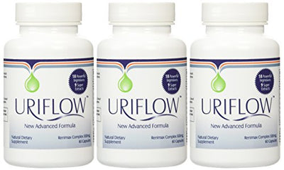 Uriflow Natural Therapy for Kidney Stones 3 - 60 Capsule Bottles
