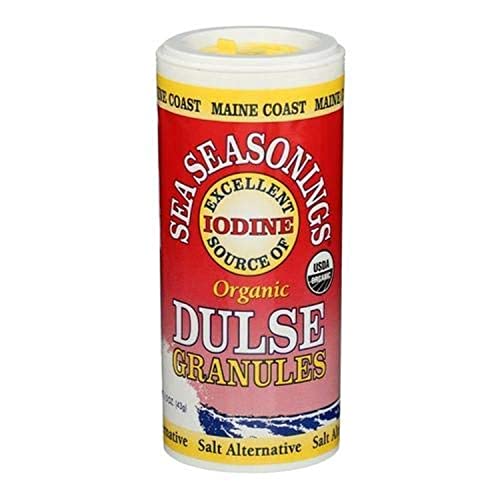 Maine Coast Sea Vegetables Organic Dulse Granules Shaker | Seaweed Seasoning | Rich in Iodine & Protein | Harvested from North Atlantic | Great for Salads, Soup & Smoothies | 1.5 oz (Pack of 1)