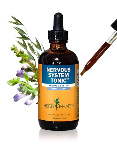 Herb Pharm Nervous System Tonic Liquid Herbal Formula to Strengthen and Calm the Nervous System - 4 Ounce