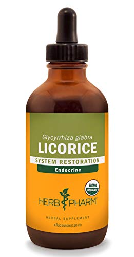 Herb Pharm Certified Organic Licorice Liquid Extract for Endocrine System Support - 4 Ounce