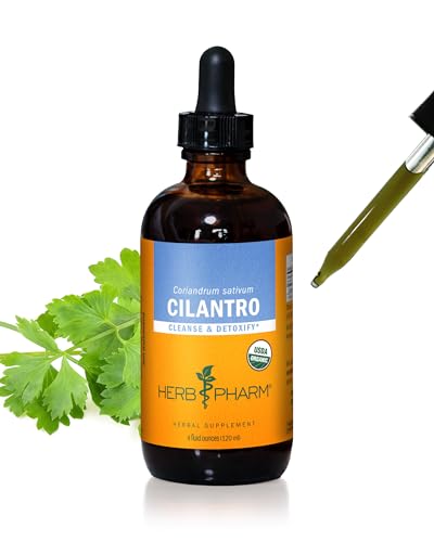 Herb Pharm Certified Organic Cilantro Liquid Extract for Cleansing and Detoxification Support - 4 Ounce