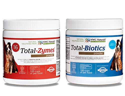NWC Naturals Mini-Twin Pack 2.22oz Probiotics and Digestive Enzymes for cats and dogs. Smaller Size.