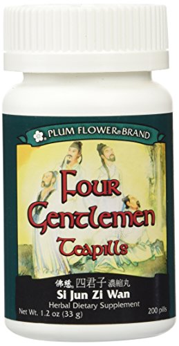 Plum Flower Brand, Four Gentlemen Teapills (Si Jun Zi Wan) 200 ct, Net Wt. 1.2 0z