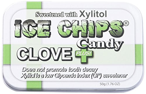 ICE CHIPS Candy Hand Crafted Tin Clove Plus Candy, 1.76 Ounce