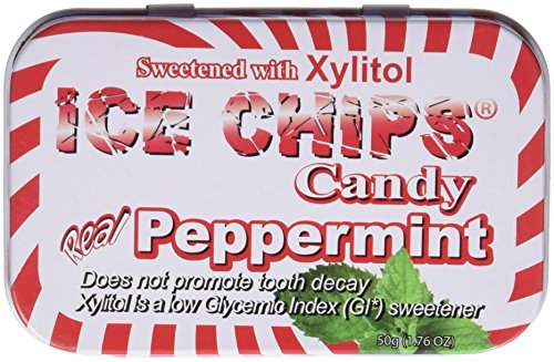 ICE CHIPS Xylitol Candy Single Tin Peppermint