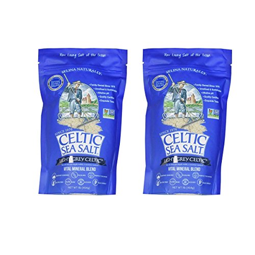 Light Grey Celtic Sea Salt Resealable Bags â Additive-Free, Delicious Sea Salt, Perfect for Cooking, Baking and More - Gluten-Free, Non-GMO Verified, Kosher and Paleo-Friendly, 16 Ounce (Pack of 2)
