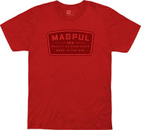 Mapgul Cotton Crew Neck Short Sleeve T-Shirt for Men, Go Bang Parts Red, Small