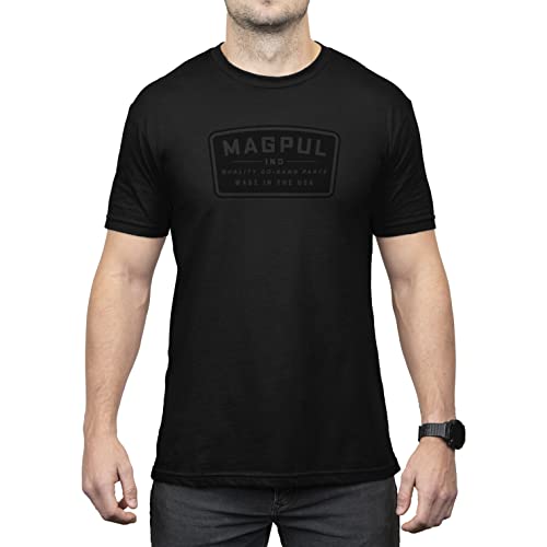Mapgul Cotton Crew Neck Short Sleeve T-Shirt for Men, Go Bang Parts Black, Small