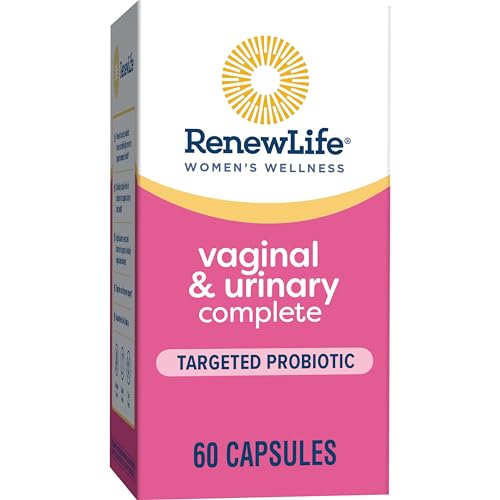 Renew Life Women's Wellness Vaginal and Urinary Probiotic and Cranberry Supplement, Probiotic Supplement for pH Balance for Women, Digestive Health, Dairy, Soy and Gluten-Free, 3.5 Billion CFU 60 Ct