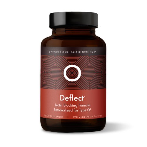 D'Adamo Personalized Nutrition Deflect Lectin Blocker (Blood Type O) - 120 Vegetarian Capsules. Metabolism Booster. Immune Support. Made in The USA. Supplement Facts