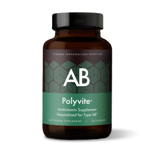 D'Adamo Personalized Nutrition - Polyvite AB 120 vcaps Supplement Facts