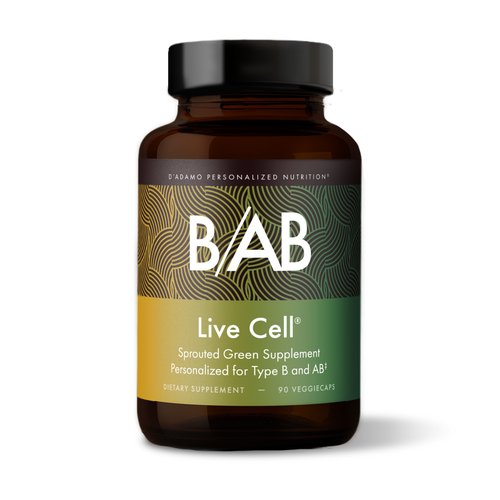 D'Adamo Personalized Nutrition Live Cell B/Ab 90 Vcaps Supplement Facts