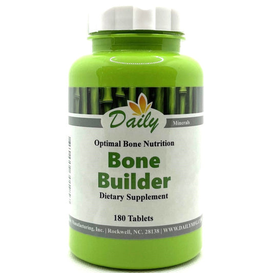 Daily Manufacturing Bone Builder (Vitamin's C, D3, K2, Calcium, Magnesium, Strontium, Boron, Silicon & Betaine Hydrochloride) 180 Tablets