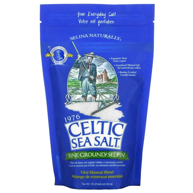 CELTIC SEA SALT FNE GROUND POUC, 1 LB (Pack of 3)