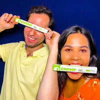 CHOMP Bamboo Flossing Toothbrush 4-PACK