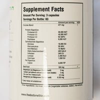 The Doctor Within - Digest-A-Zyme - Restores Critical Digestive Enzymes - 250 Veggie Capsules Supplement Facts