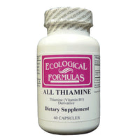 Ecological Formulas All Thiamine Vitamin B1 50 mg, 2 X 60 Capsules