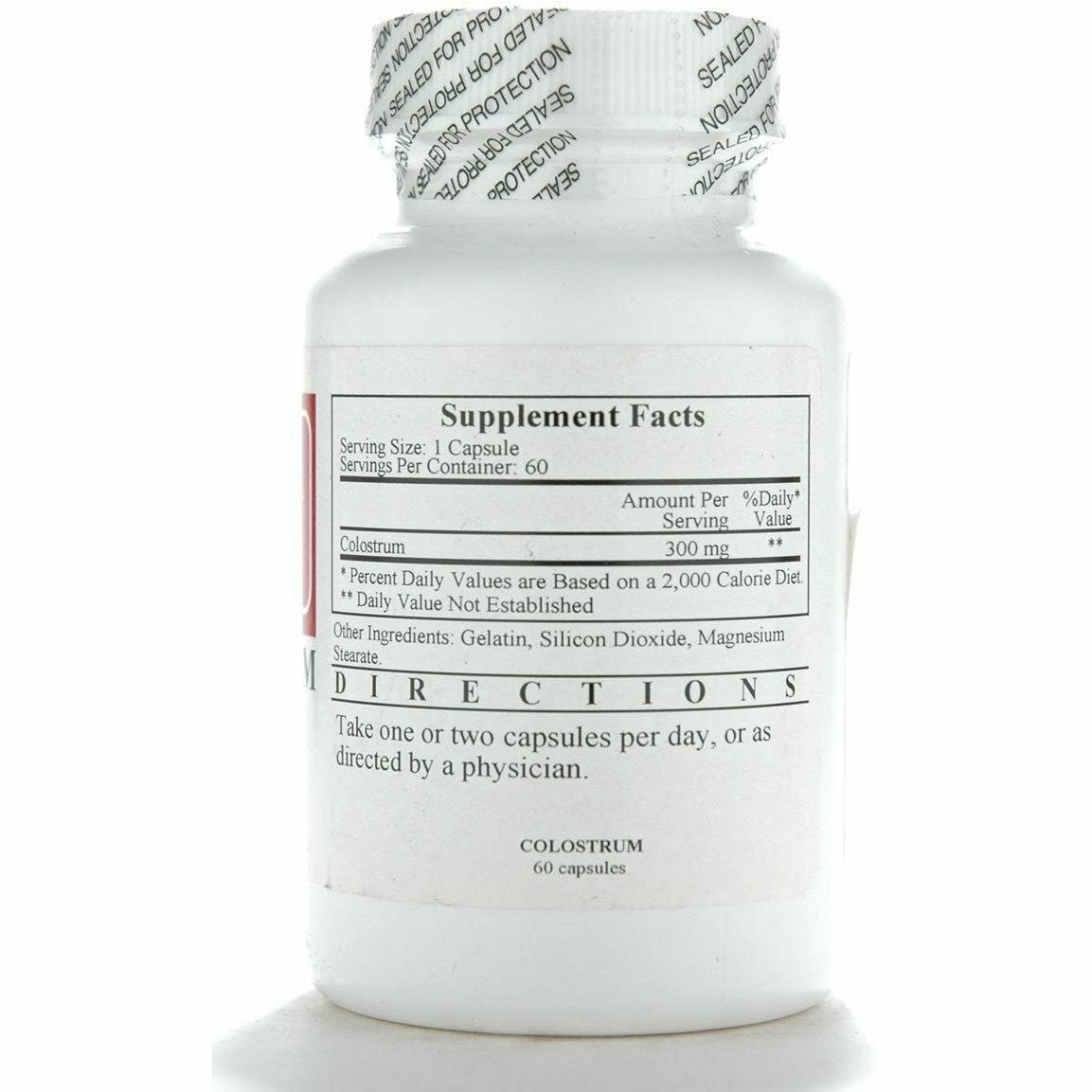 Ecological Formulas Colostrum 300 Mg, White, 60 Count bottle