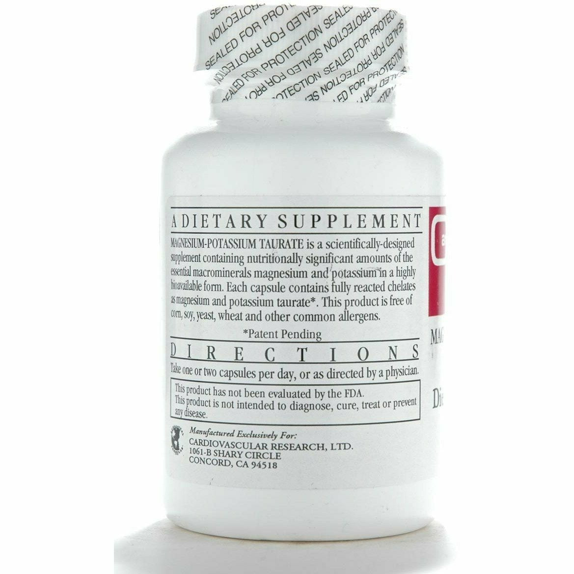 Ecological Formulas - Magnesium-Potassium Taurate 60 caps bottle