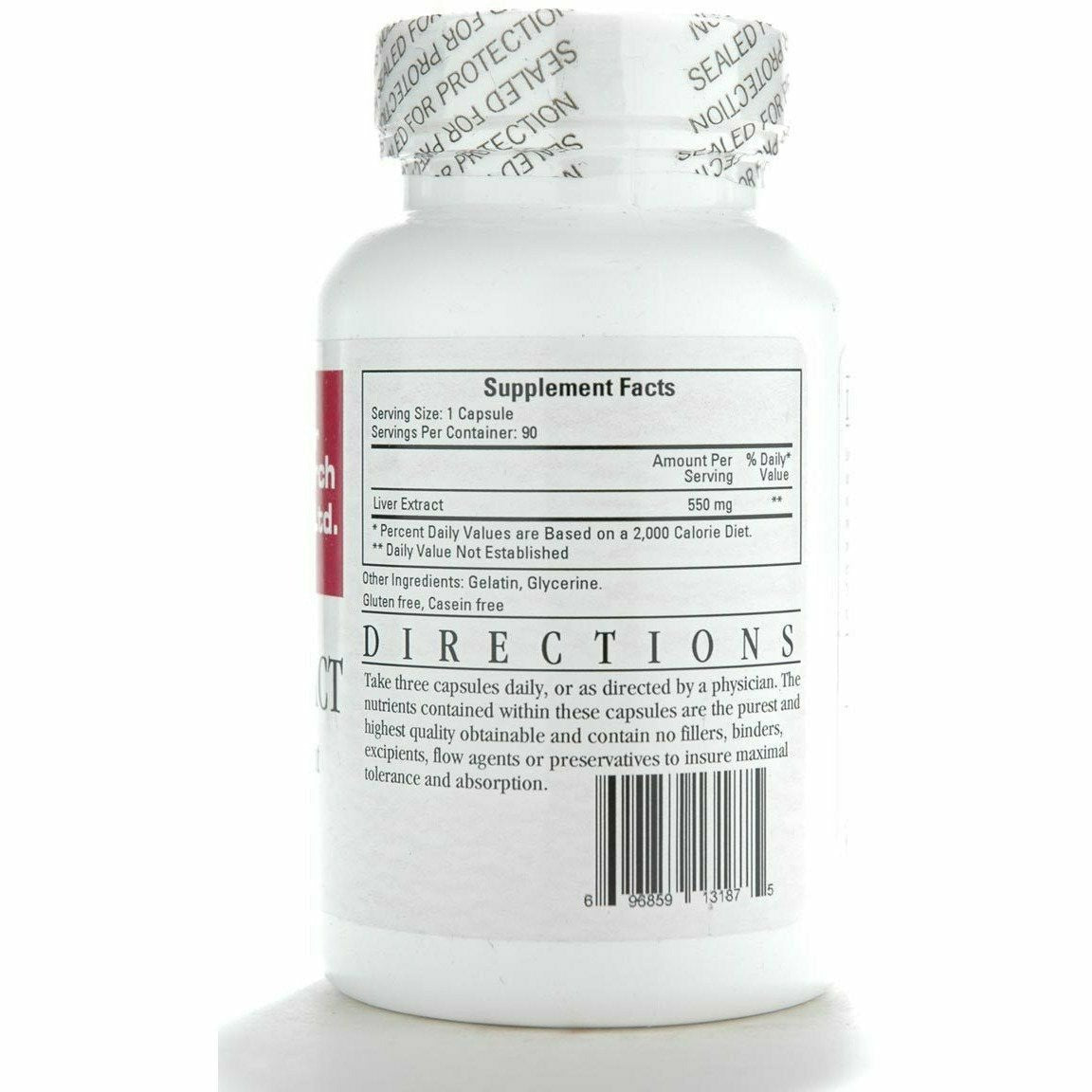 Ecological Formulas Liver Extract Lyophilized 90cp bottle