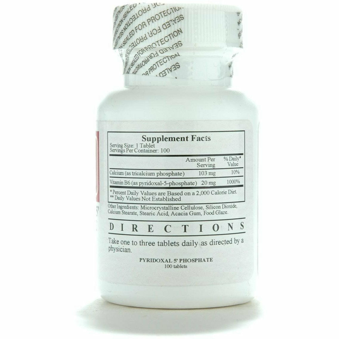 Ecological Formulas - Pyridoxal 5-Phosphate 20 mg 100 tabs bottle