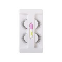 False Eyelashes with Adhesive