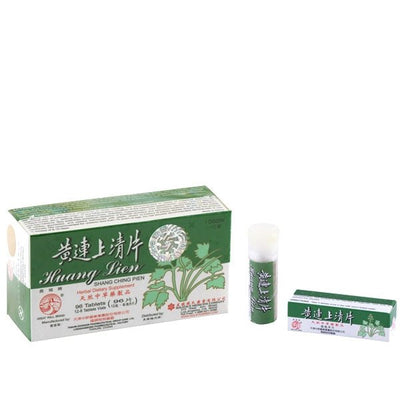 Huang Lien Shang Ching Pien Herbal Supplement (Throat, Upper Respiratory, Stomach, Immune Health) (96 Tablets) (1 Box) (Solstice)